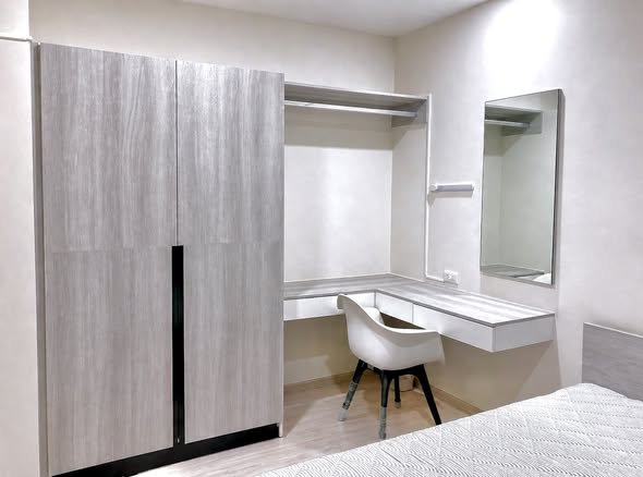room interior and bathroom of Escent Park Ville Chiangmai