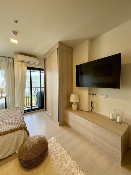 living room and bedroom of FLO by Sansiri
