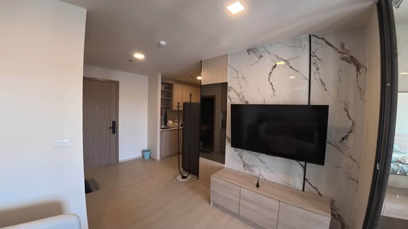 living room and kitchen of FLO by Sansiri