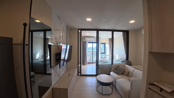 living room and room interior of FLO by Sansiri