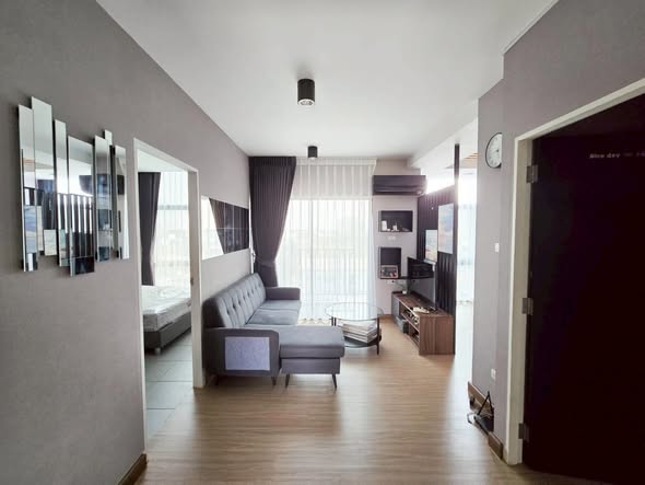 living room and bedroom and room interior of G HAUS Condominium Santikham 4