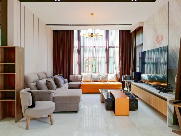 living room of Grand Bangkok Boulevard Rama9-Krungthepkritha