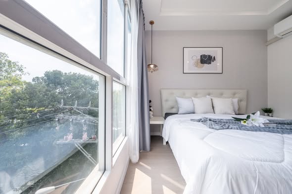 bedroom of Happy condo ladprao