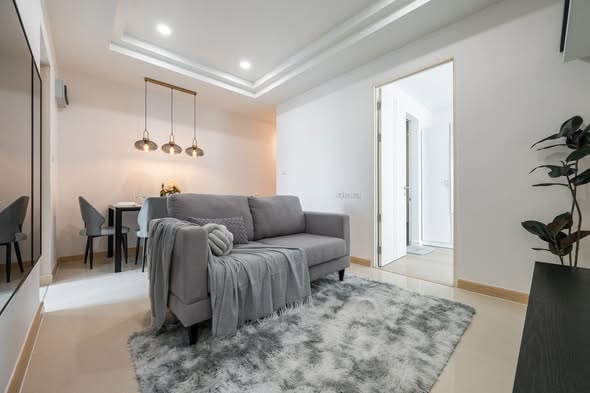 bedroom and living room of Happy condo ladprao