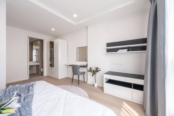 bedroom and room interior of Happy condo ladprao