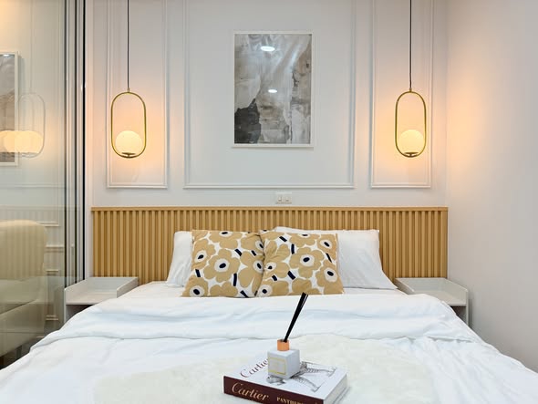 bedroom of Happy Condo Rachada 18