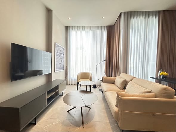 bedroom and living room of HYDE Heritage Thonglor, Sukhumvit 59 main road