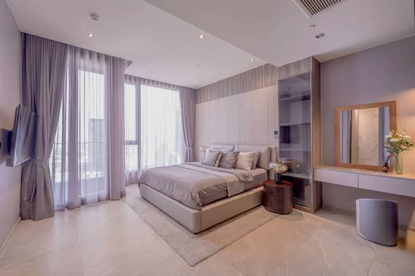 bedroom and living room of HYDE Heritage Thonglor, Sukhumvit 59 main road