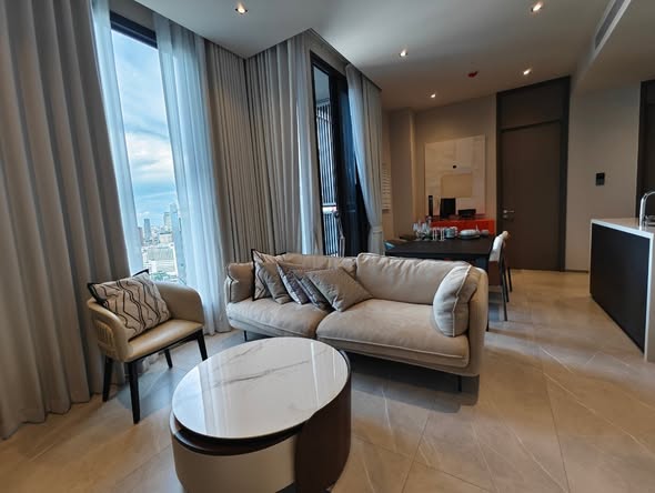 living room and bedroom of HYDE Heritage Thonglor, Sukhumvit 59 main road