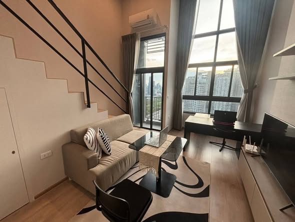 bedroom and living room of IDEO Rama9 – Asoke