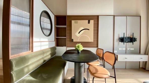living room and room interior of IDEO Rama9 – Asoke