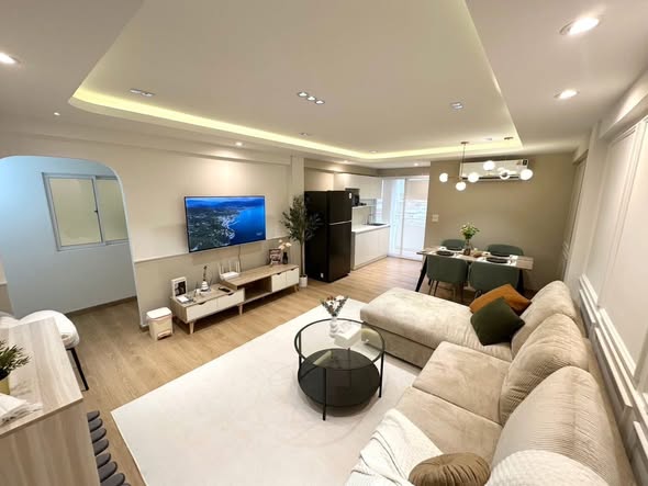 living room of IDEO Ratchada-Huai Khwang