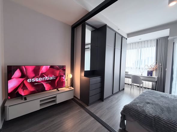 living room and bedroom and room interior of IDEO Sukhumvit Rama 4 ไอดีโอ สุขุมวิท-พระราม 4