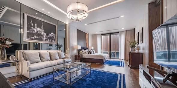bedroom and living room of Issara Residence Rama 9 (อิสสระ เรสซิเดนซ์ พระราม 9)
