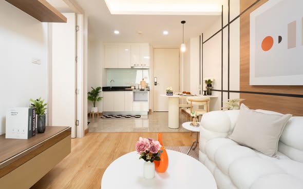 living room of JRY Rama 9 Condominium