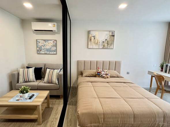 living room and bedroom of KAVE Seed Kaset | เคฟ ซี้ด เกษตร