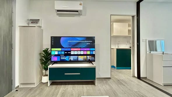 living room and room interior and kitchen of Kave Wonderland Sales Gallery