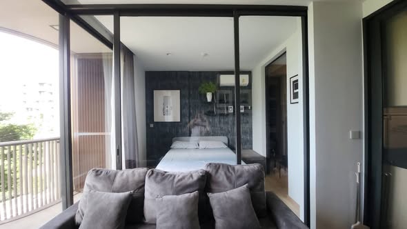 bedroom and room interior of Kawa Haus