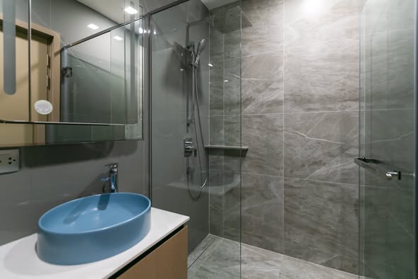room interior and bathroom of Kawa Haus
