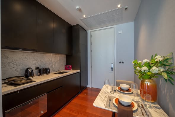 bathroom and kitchen of KHUN by YOO