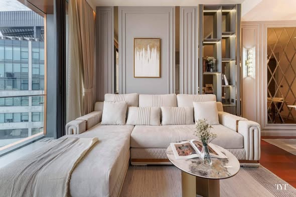 living room and bedroom of KHUN by YOO
