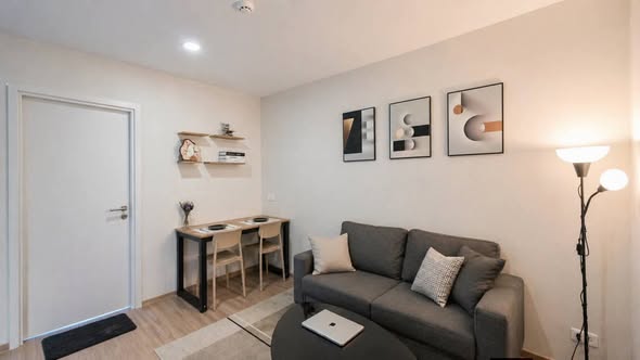 living room of Klos Ratchada7 Condominium (โคลส รัชดา 7)