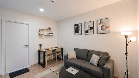 living room of Klos Ratchada7 Condominium (โคลส รัชดา 7)