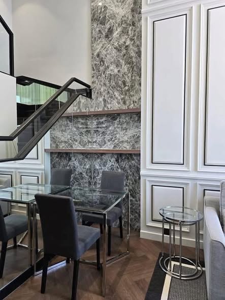 living room and room interior and kitchen of KnightsBridge Prime Sathon