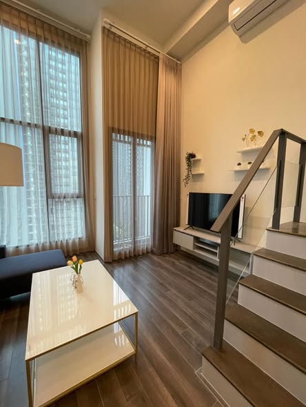 bedroom and living room of KnightsBridge Space Rama9