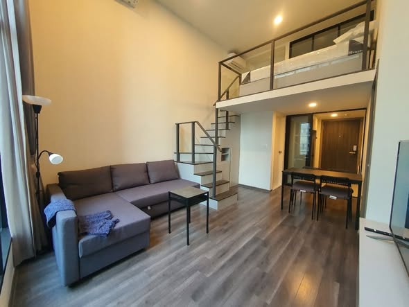 living room and bedroom of KnightsBridge Space Rama9