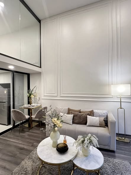 living room and room interior of KnightsBridge Space Rama9