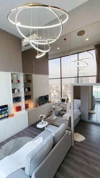 living room and bedroom of KnightsBridge Space Ratchayothin