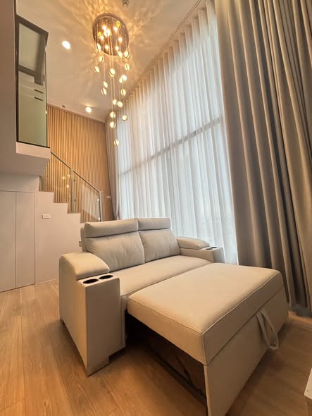 bedroom and living room and bathroom of KnightsBridge Space Sukhumvit-Rama 4