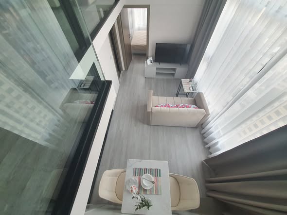 bedroom and living room and room interior of KnightsBridge Space Sukhumvit-Rama 4