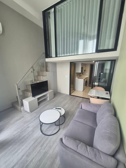 living room and bedroom and room interior of KnightsBridge Space Sukhumvit-Rama 4