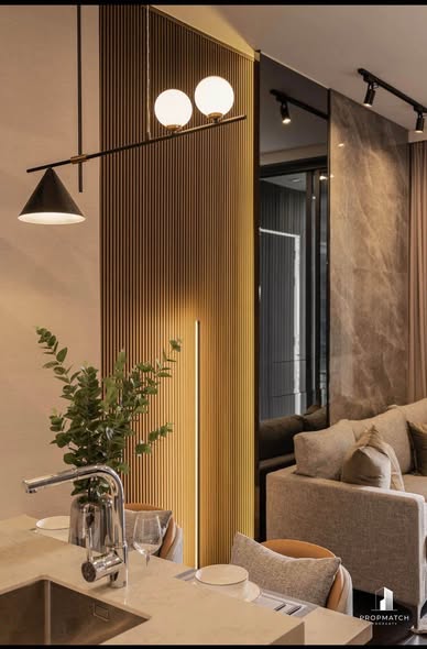 living room and bathroom of LAVIQ Sukhumvit 57