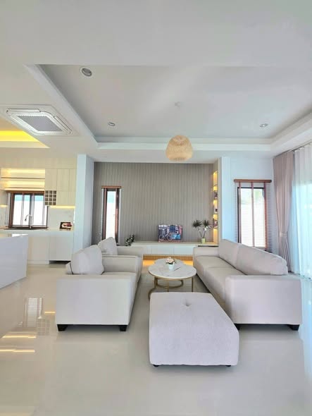living room of Level FIVE Pool Villa – บ้านพักเลเวลไฟว์พูลวิลล่า