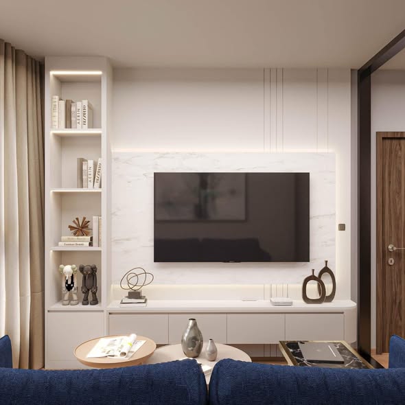 living room and bedroom and room interior of Life Ladprao Valley