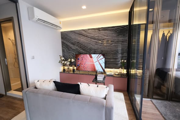 living room and room interior of Life Ladprao Valley
