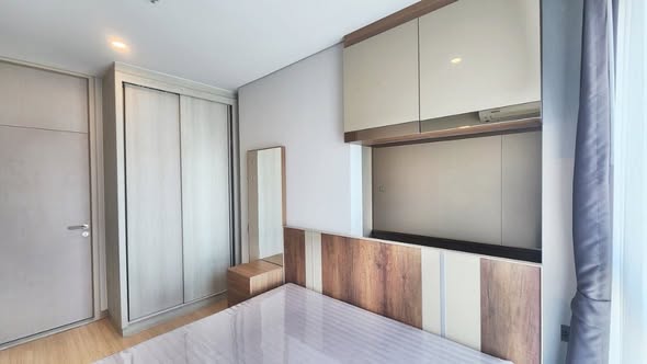 bedroom and room interior and bathroom of LPN Suite Dindaeng – Rachaprarop