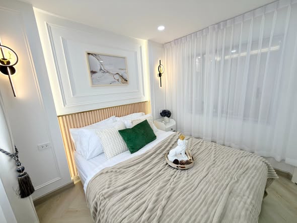 bedroom of Lumpini Condo Town Bodindecha-Ramkhamhaeng