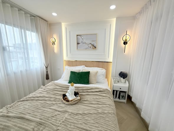 bedroom of Lumpini Condo Town Bodindecha-Ramkhamhaeng