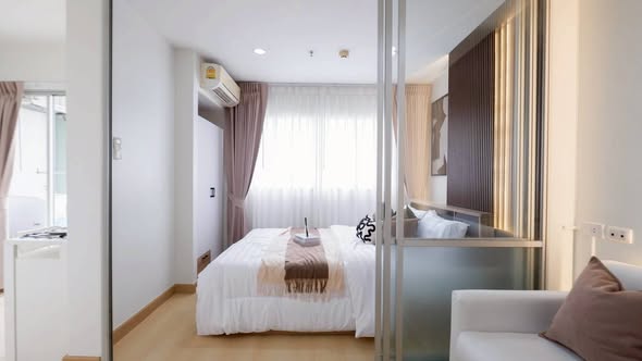 bedroom and room interior of Lumpini Mega City Bang Na