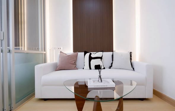 living room and bedroom of Lumpini Mega City Bang Na