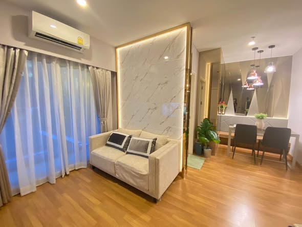 living room and bedroom of Lumpini Place Rama 3 – Riverine