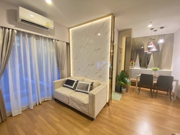 living room and bedroom of Lumpini Place Rama 3 – Riverine