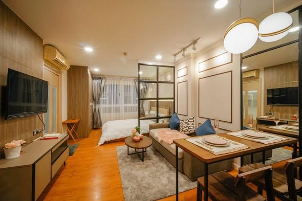 living room and bedroom and room interior of Lumpini Suite Sukhumvit 41