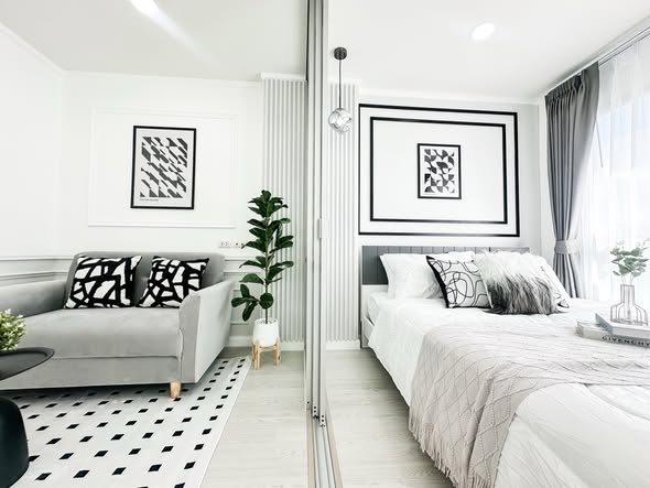 bedroom of Lumpini Ville Phatthanakan – New Phetchaburi