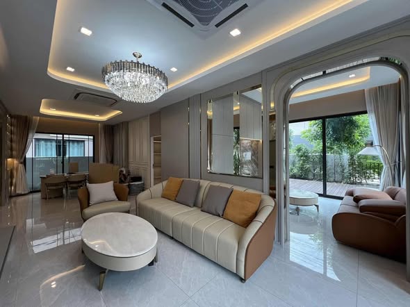 bedroom and living room of Luxury pool villa 604