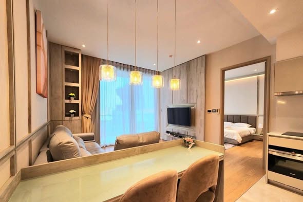 living room and bedroom of Magnolias Waterfront Residences